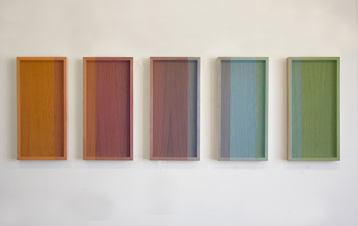 BRIAN WILLS Untitled, 2017 Thread, wood 24 x 12 inches (each panel)