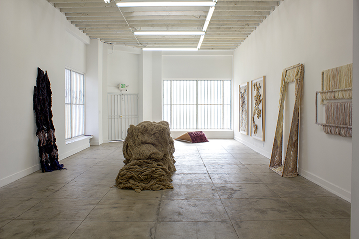 Installation image of Ariel Herwitz A Crack, A River, A Chasm, A Sliver at Ochi Projects, Los Angeles, CA