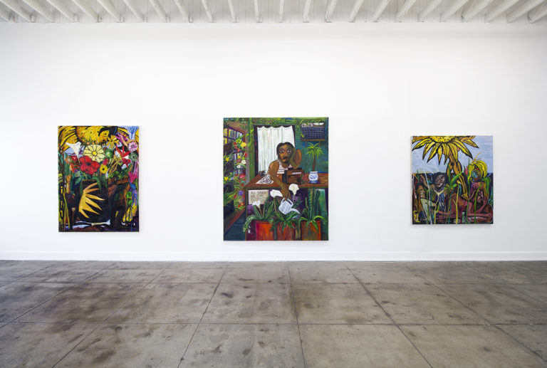 Installation image of Daniel Gibson Earthlings at Ochi Projects, Los Angeles