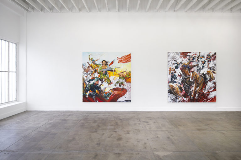 Installation image of Conrad Ruiz, Black Red and Deadly at Ochi Projects, Los Angeles