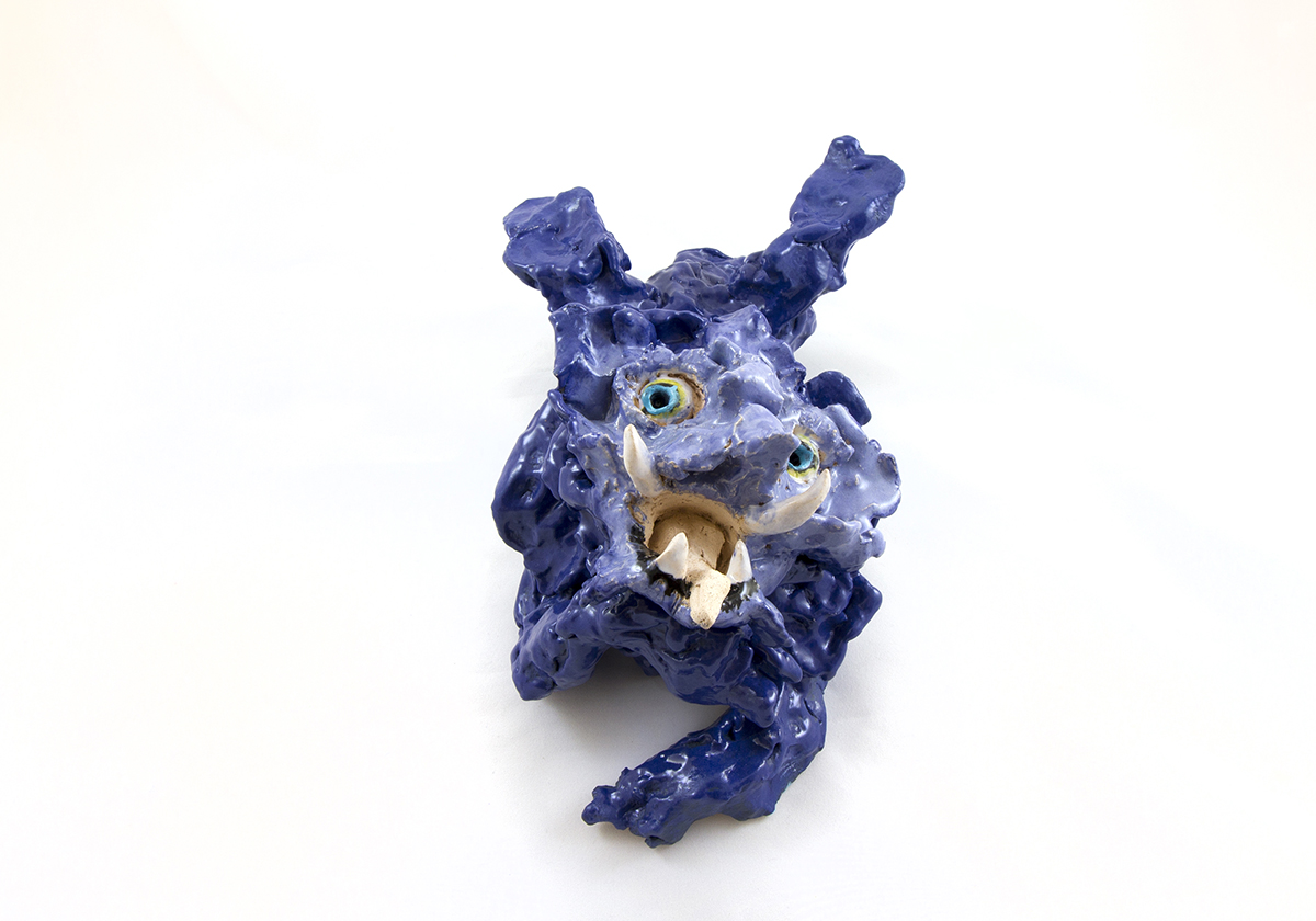 Blue Boy by Lydia Maria Pfeffer, 2019 Ceramic,. 6 x 7.5 x 12 inches