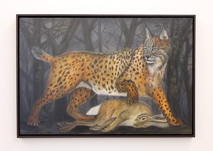 Velia de Iuliis Survival, 2015 gouache on canvas 24 x 36 in