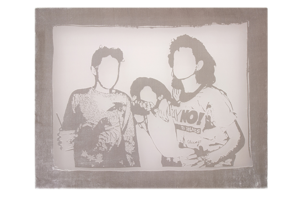 Three men talking