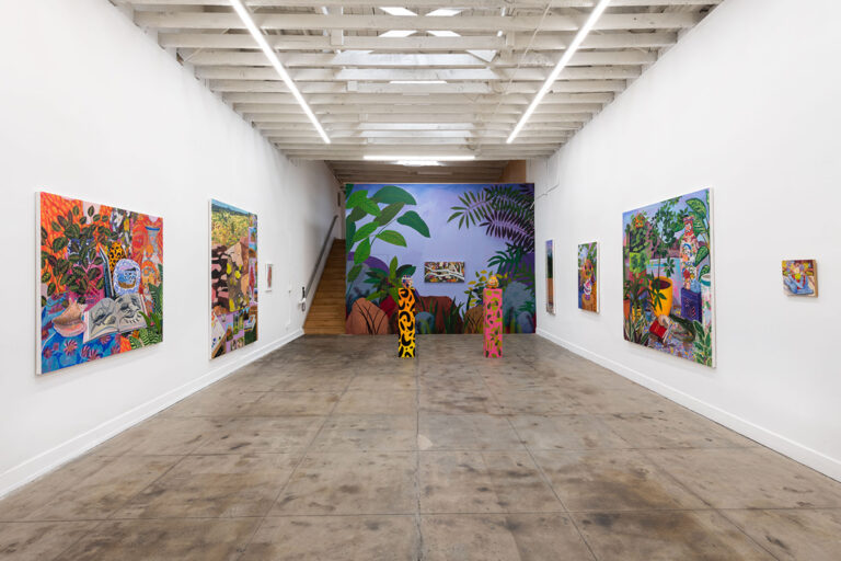 Install shot of artist Anna Valdez's solo exhibition "My Own Private Arcadia"