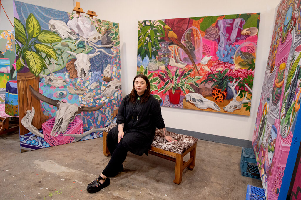 Anna Valdez in her studio 2023